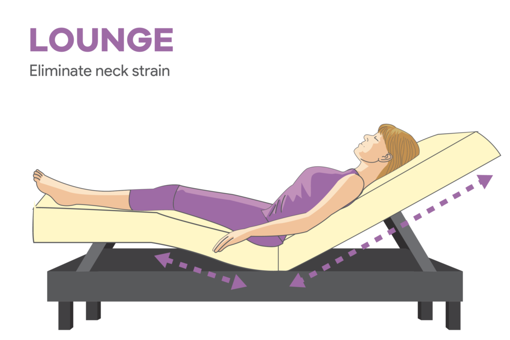 Adjustable Bed Base Lounge Position